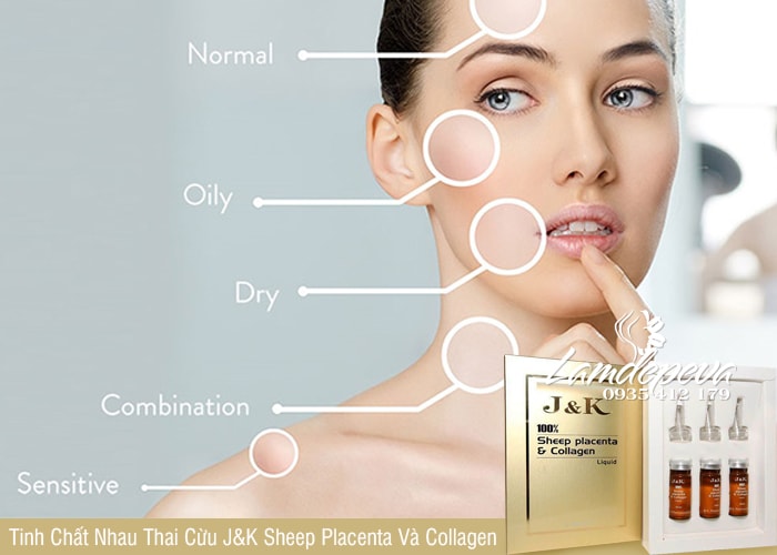 Tinh Chất Nhau Thai Cừu J&K Sheep Placenta Và Collagen-3 ống x 10ml 1