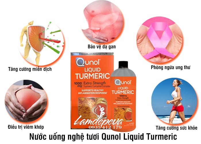 Nước uống nghệ tươi Qunol Liquid Turmeric 1000mg của Mỹ 1