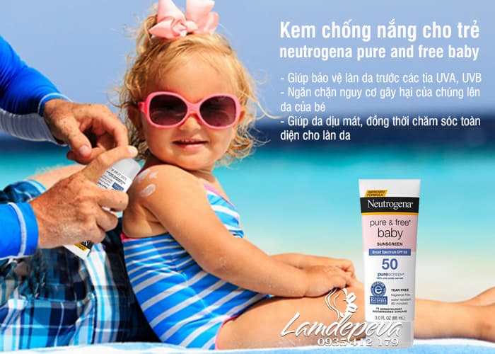 Kem chống nắng cho trẻ neutrogena pure and free baby giá tốt 4