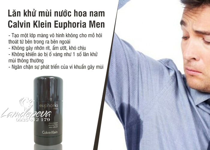 Lăn khử mùi nước hoa Calvin Klein Euphoria Men của Mỹ - EVA