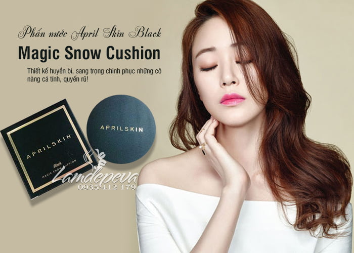 Phấn nước April Skin Black Magic Snow Cushion của Hàn 1
