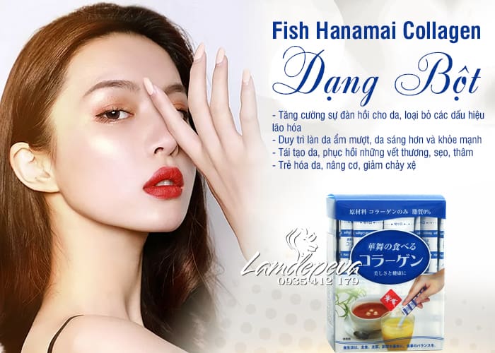 Fish Hanamai Collagen Dạng Bột Của Nhật Bản - 30 Gói 1.5g 1