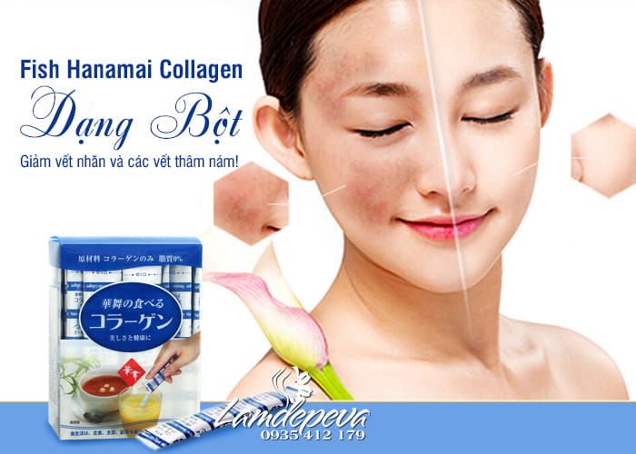 Fish Hanamai Collagen Dạng Bột Của Nhật Bản - 30 Gói 1.5g 7