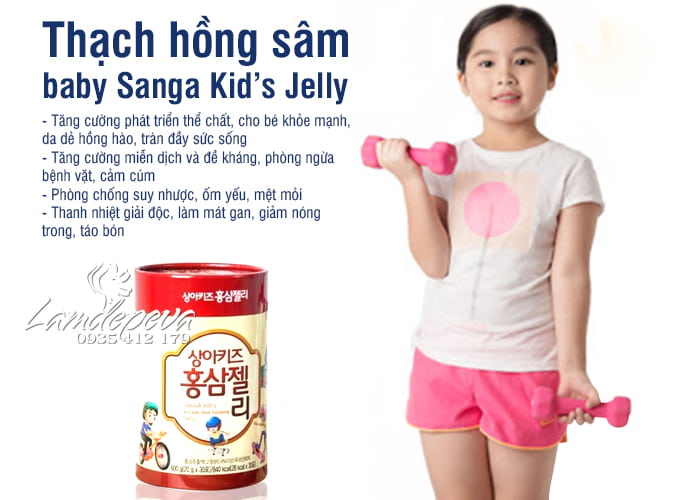 Thạch hồng sâm baby Sanga Kid’s Jelly Hàn Quốc 30 gói 7