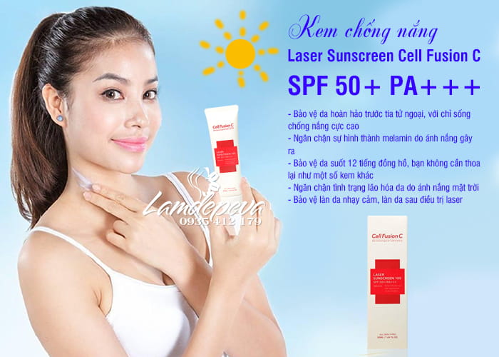 Kem chống nắng Laser Sunscreen 100 SPF 50+ PA+++ Hàn Quốc  8