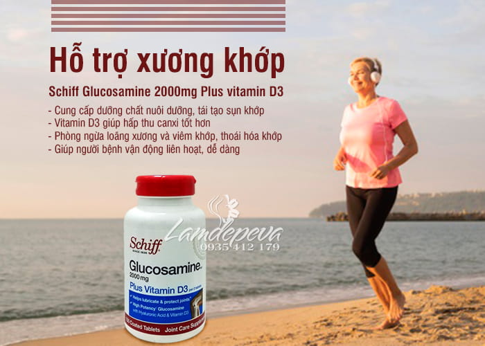Viên bổ khớp Schiff Glucosamine 2000mg Plus Vitamin D3 Mỹ  4