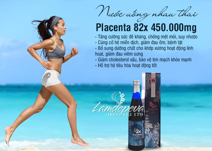 Nước uống nhau thai Placenta 82x 450.000mg Nhật Bản 7