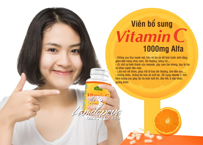 Viên uống Alfa Vitamin C 1000mg của Mỹ, hộp 100 viên 1