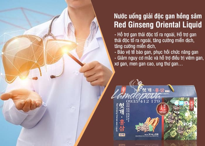 Nước uống giải rượu mát gan Hovenia Dulcis - Red Ginseng 8