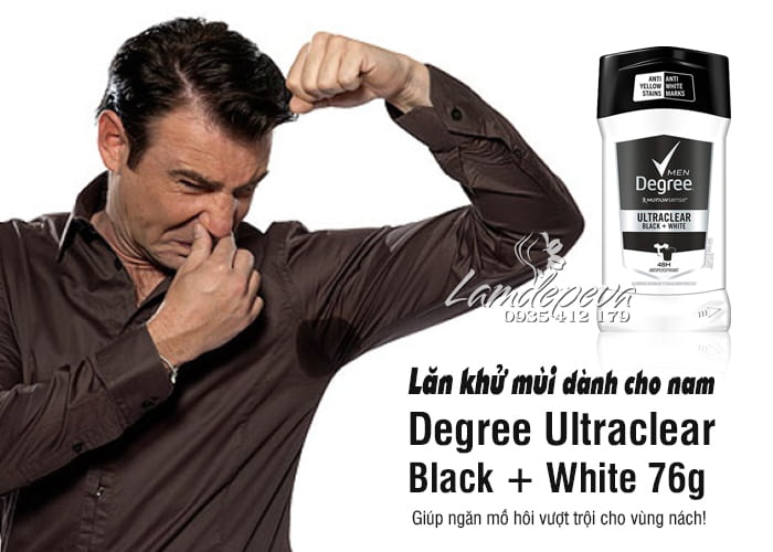 Lăn khử mùi nam Degree Ultraclear Black + White 76g của Mỹ 1