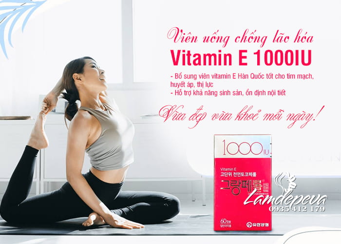 Viên uống Vitamin E 1000IU 60 viên của Hàn Quốc chính hãng 4