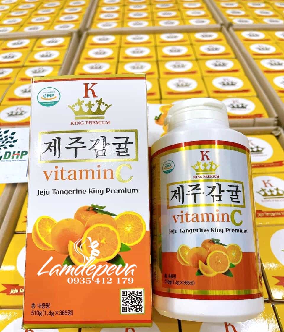 Viên ngậm Vitamin C Jeju Tangerine King Premium Hàn Quốc 9