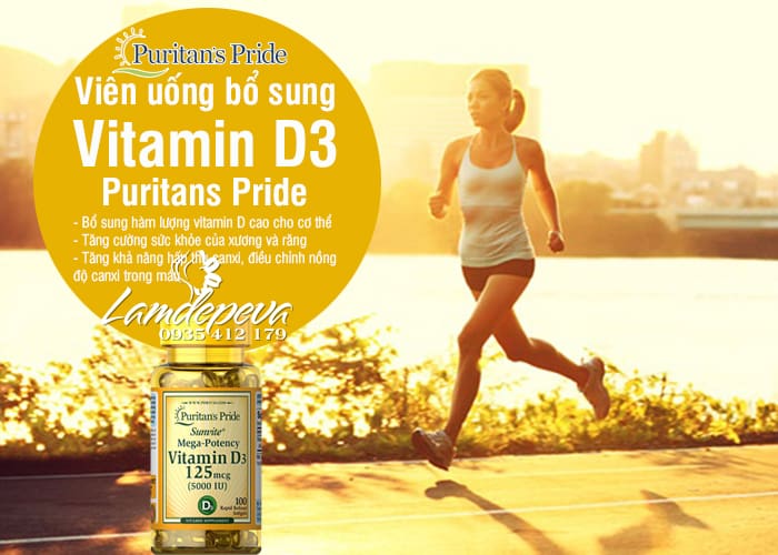 Viên uống vitamin D3 5000IU Puritans Pride 100 viên của Mỹ 6
