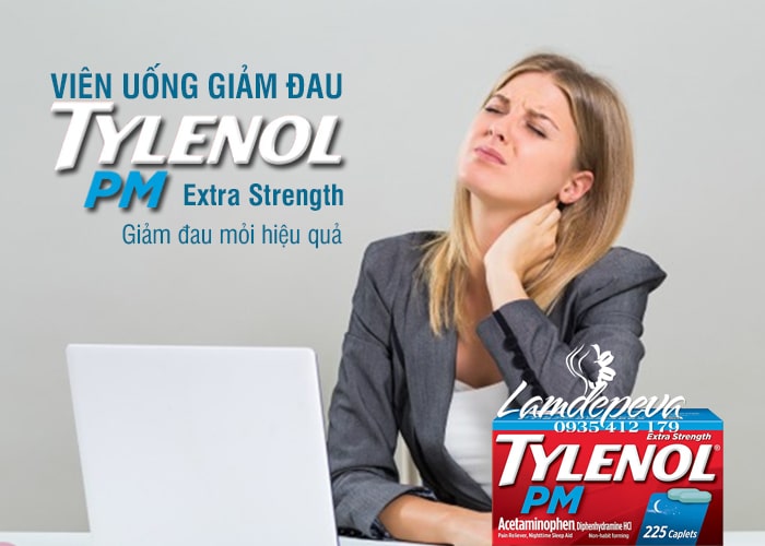 Tylenol PM Extra Strength 225 viên - Thuốc giảm đau ban đêm 1