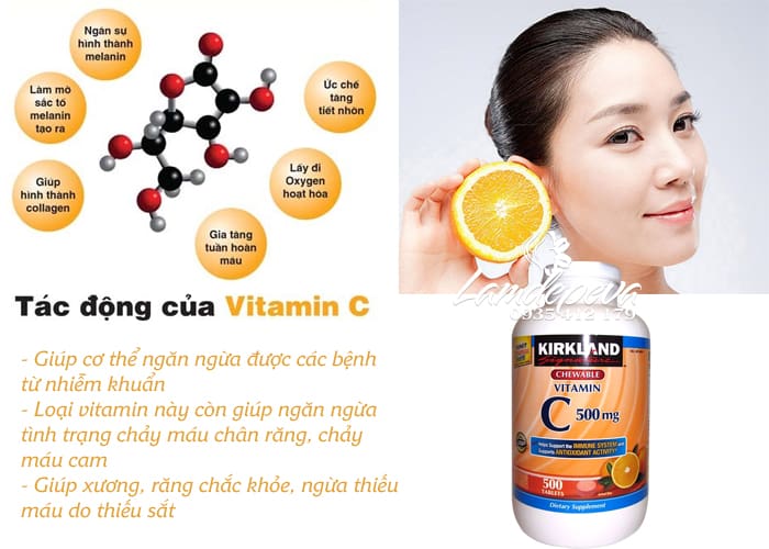 Viên uống bổ sung vitamin C 500mg Kirkland của Mỹ 500 viên 4