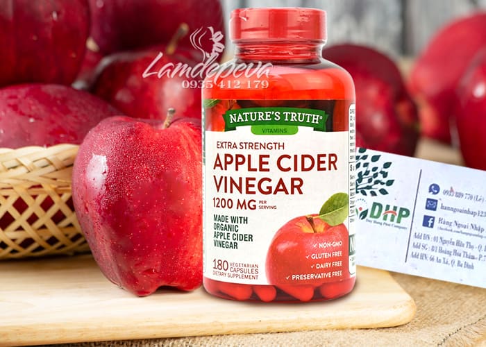 Viên giấm táo hữu cơ Apple Cider Vinegar 1200mg giảm cân 3
