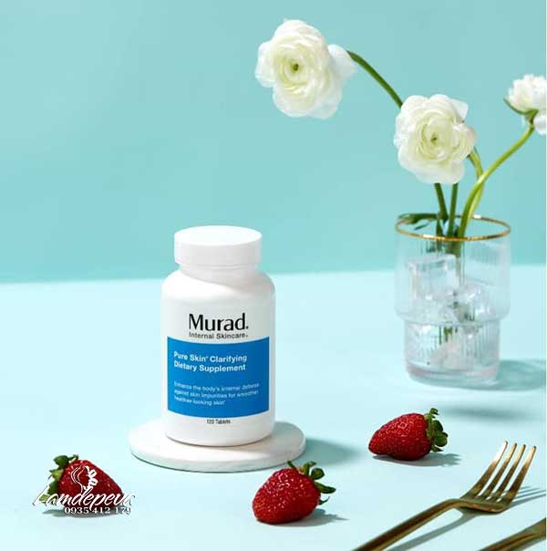 viên uống trị mụn Murad Pure Skin Clarifying Dietary Supplement của Mỹ review1