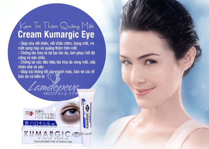 Kem trị quầng thâm mắt Kumargic Eye Cream 20g Nhật Bản 6