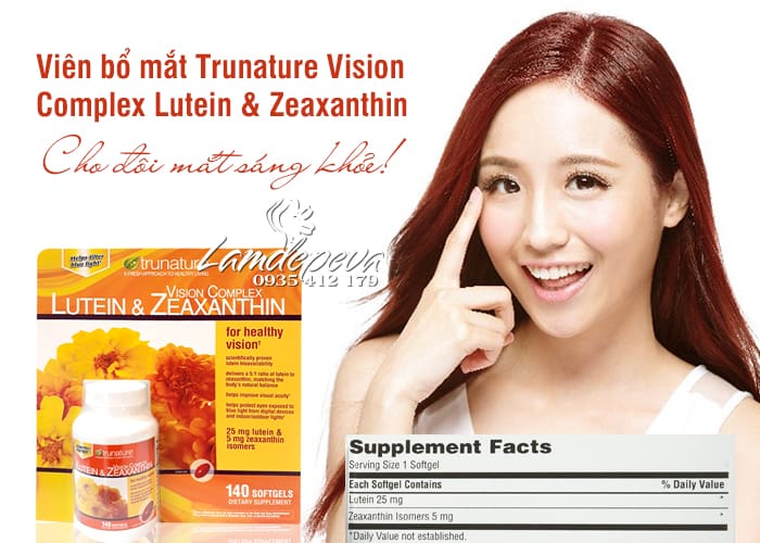 Viên bổ mắt Trunature Vision Complex Lutein & Zeaxanthin 1