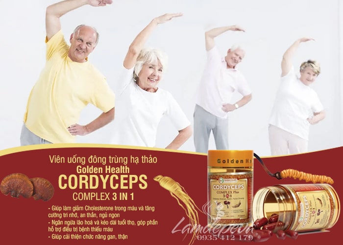 Viên uống đông trùng hạ thảo Golden Health Cordyceps Complex 3 in 1 của Úc2