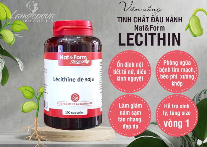 Tinh chất mầm đậu nành Nat&Form Lecithine De Soja Pháp  1