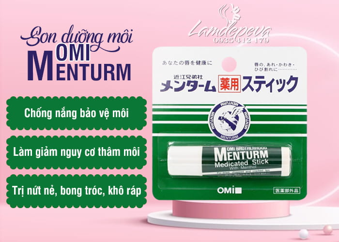 Son dưỡng Omi Menturm 4g chính hãng Nhật Bản, giá tốt 4