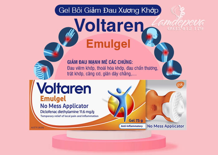 Gel bôi Voltaren Emulgel 75g của Thụy Sĩ giảm đau nhức 77