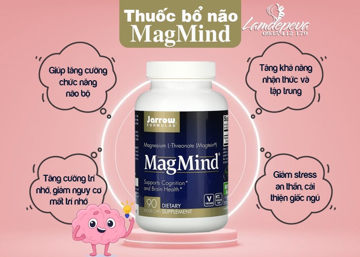 Bổ não MagMind Jarrow Formulas của Mỹ hộp 90 viên 1