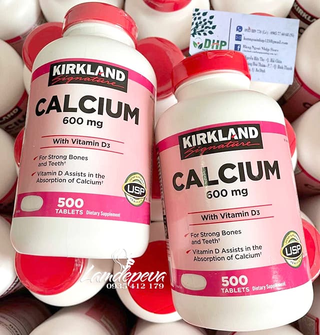 Viên Calcium 600mg Vitamin D Kirkland Của Mỹ 500 Viên 9