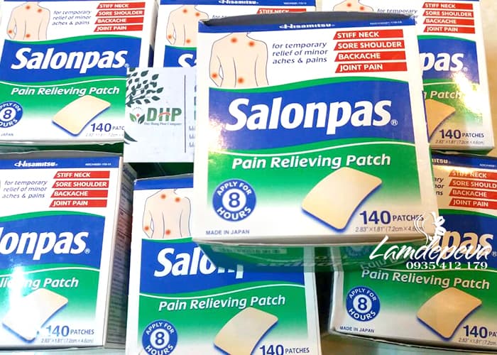 Miếng dán giảm đau Salonpas 140 miếng Hisamitsu Mỹ 6