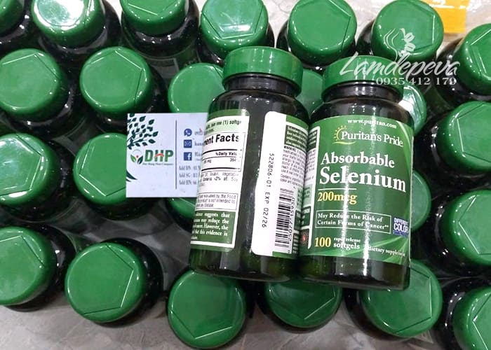 Viên uống Absorbable Selenium 200mcg Puritans Pride 100 viên 0