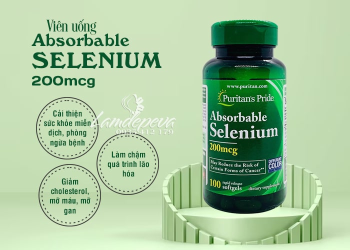 Viên uống Absorbable Selenium 200mcg Puritans Pride 100 viên 7