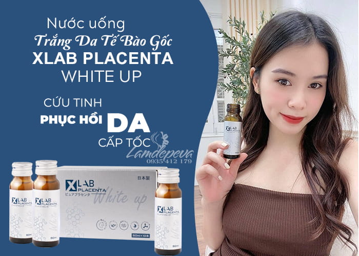 N­ước uống trắng da tế bào gốc Xlab Placenta Nhật Bản 10 chai 1