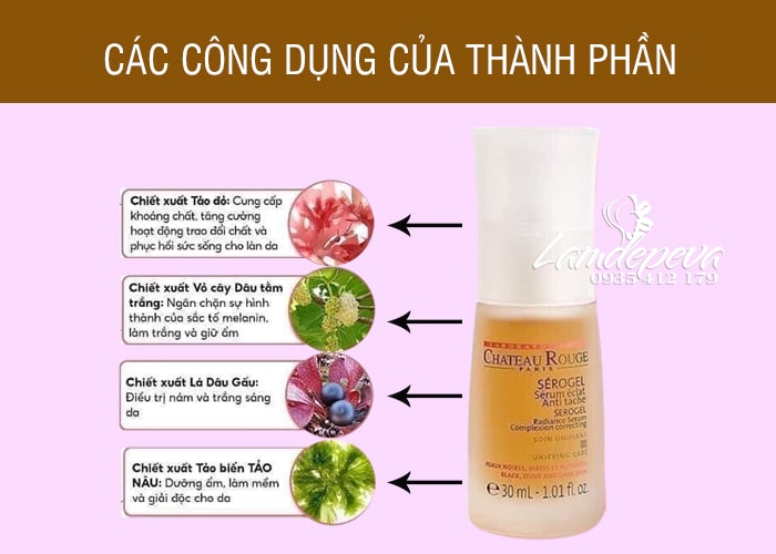 Serum dưỡng trắng mờ thâm Chateau Rouge Anti-Tache 30ml 9