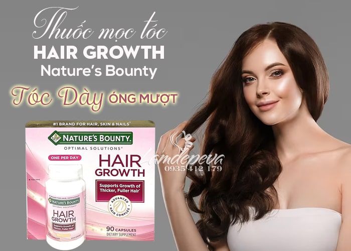 Viên uống mọc tóc Hair Growth Nature’s Bounty 90 Capsules 4