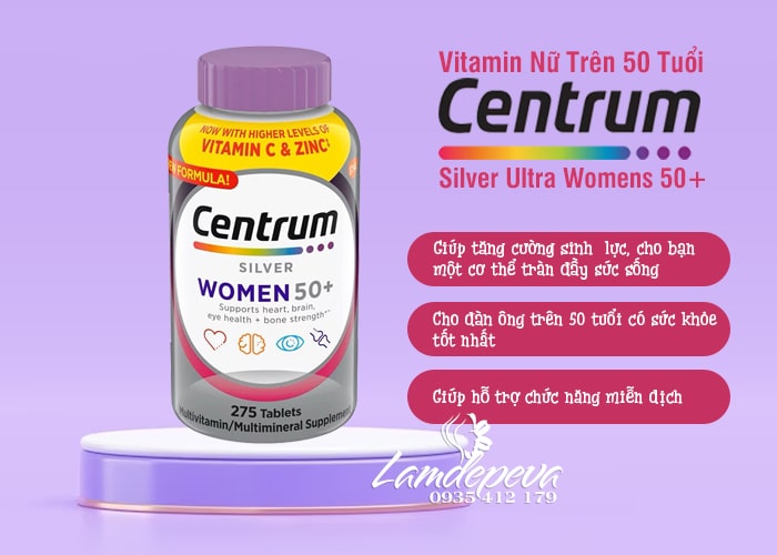 Viên Vitamin Cho Phụ Nữ Centrum Silver Women 50+ Của Mỹ 250 viên 89