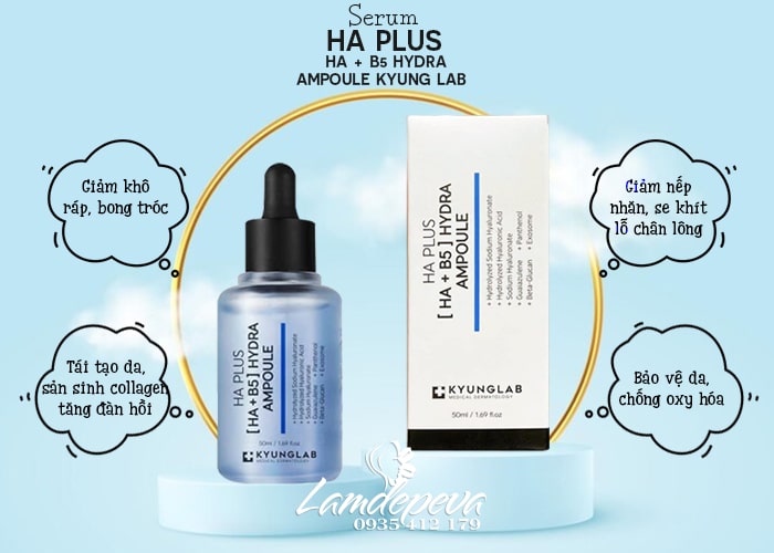 Serum HA + B5 Hydra Ampoule Kyung Lab 50ml mẫu mới  4