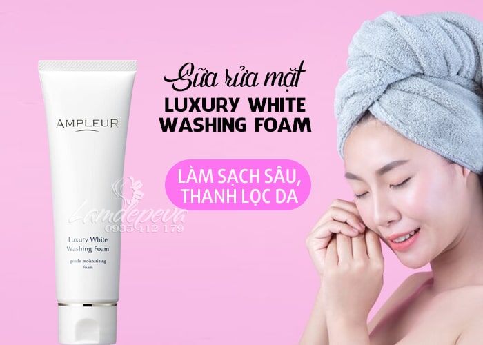 Sữa rửa mặt Ampleur Luxury White Washing Foam 130g giá tốt 1