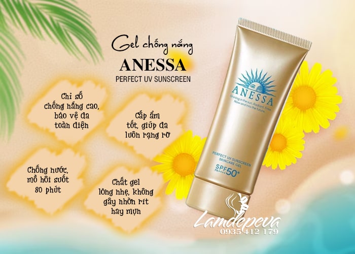 Gel chống nắng Anessa Perfect UV tuýp 90g SPF 50+ Nhật Bản 78