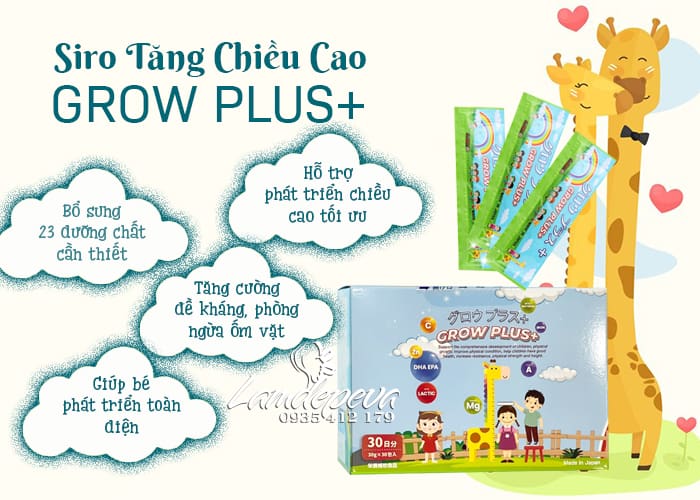 Siro tăng chiều cao Grow Plus+ của Nhật Bản hộp 30 gói 67