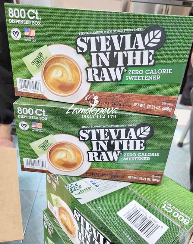 Đường ăn kiêng Stevia In The Raw của Mỹ không chứa calo 0