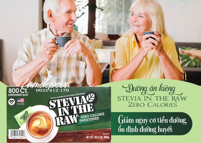 Đường ăn kiêng Stevia In The Raw của Mỹ không chứa calo 45