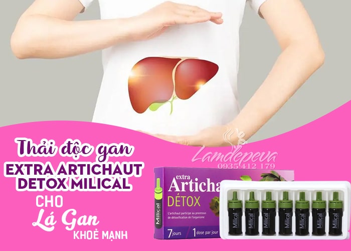 Thải độc gan Atiso Artichaut Detox của Pháp 7 ống x 10ml 23