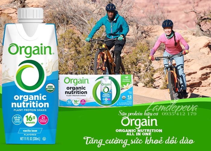 Sữa hữu cơ Orgain Organic Nutrition của Mỹ thùng 12 hộp 12