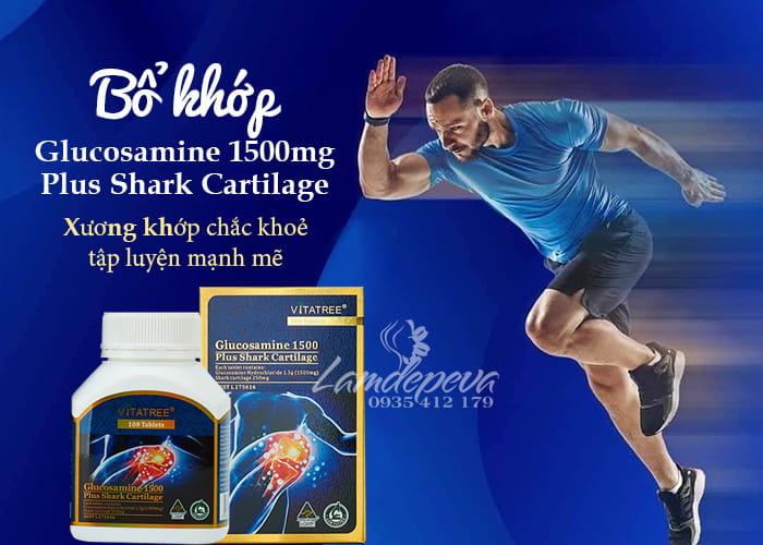 Bổ khớp Vitatree Glucosamine 1500 Plus Shark Cartilage  23