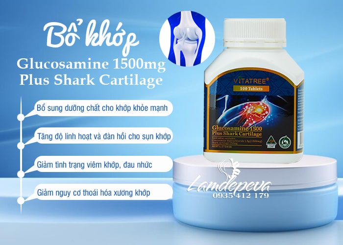 Bổ khớp Vitatree Glucosamine 1500 Plus Shark Cartilage  67