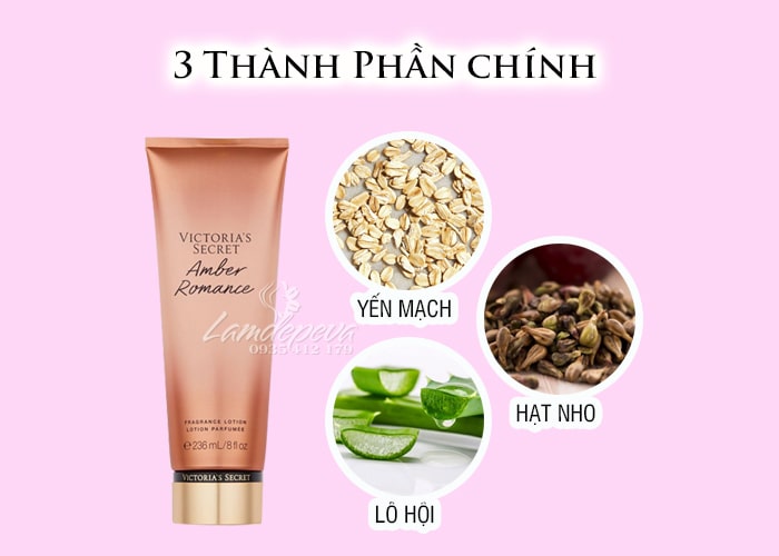 Dưỡng thể nước hoa Victoria Secret Amber Romance của Mỹ 236ml 879