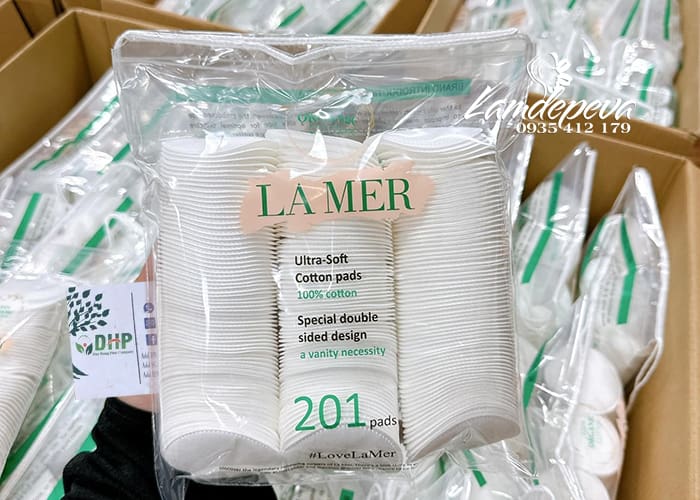 Bông tẩy trang Lamer 201 miếng và 120 miếng cotton hữu cơ 90