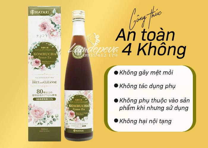 Nước uống thải độc, giảm cân Kombucha Zyme EX 720ml Nhật 78