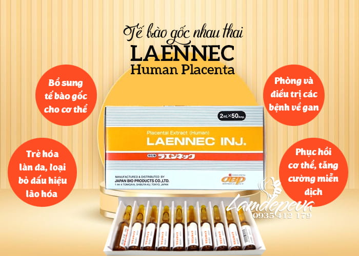 Tế bào gốc nhau thai tươi Laennec Human Placenta 50 ống 34